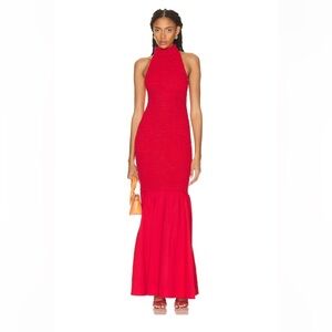 STAUD Keira Red Maxi Dress XS